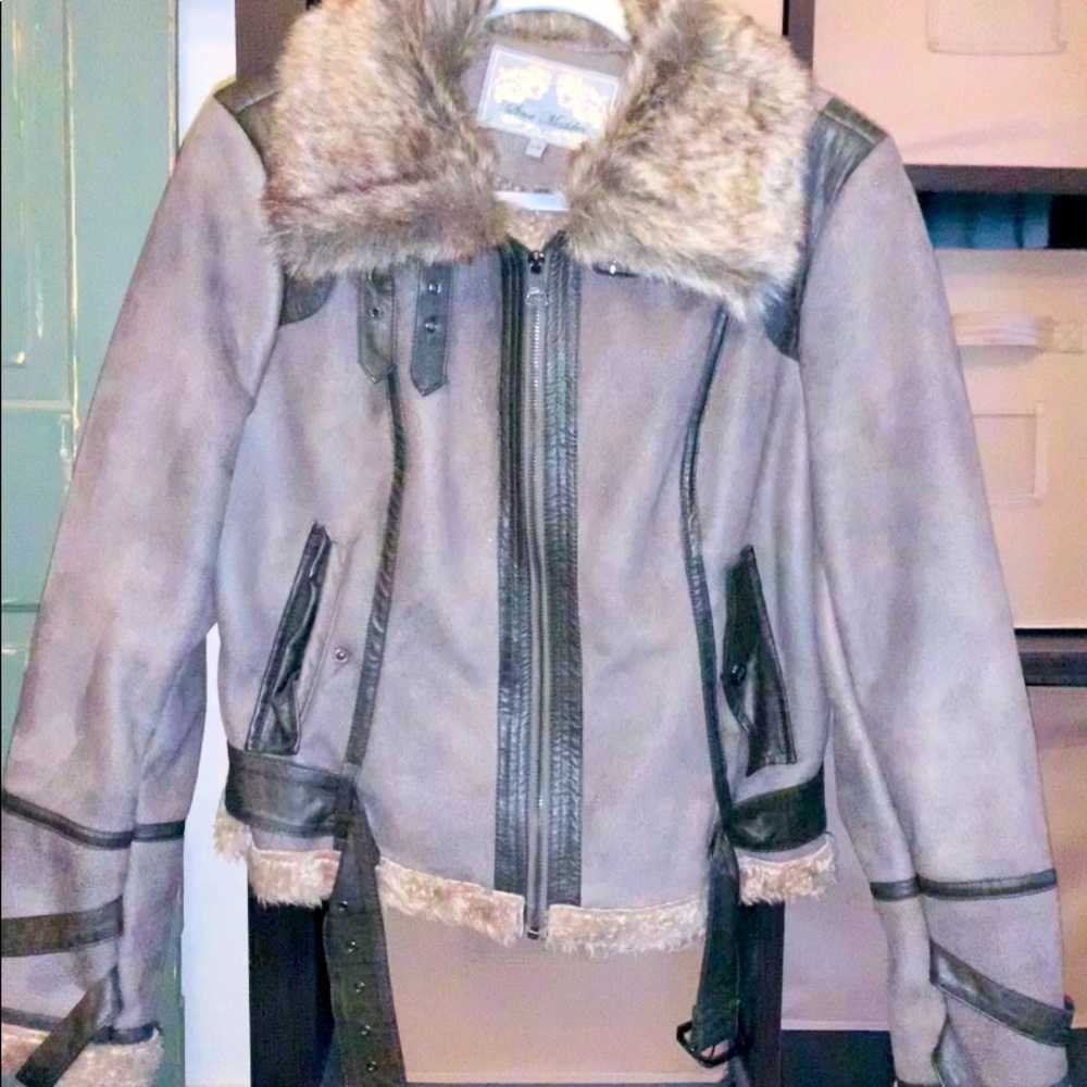 Steve Madden cropped leather jacket